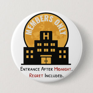 Alleen voor leden Verpleegster Nachtdienst RN Grap Ronde Button 7,6 Cm
