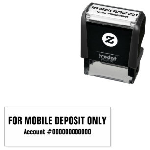 Alleen voor mobiele aanbetaling en bankrekeningnum  zelfinktende stempel