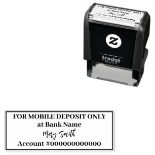 Alleen voor mobiele storting Bankrekeningnummer Zelfinktende Stempel