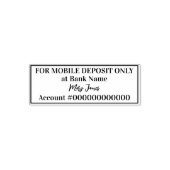 Alleen voor mobiele storting Naam Script Handteken Zelfinktende Stempel (Design)