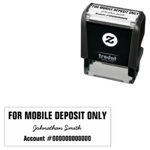 Alleen voor mobiele stortingen "handtekening" bank  zelfinktende stempel
