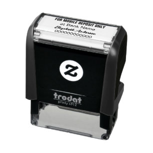 Alleen voor mobiele stortingen "Handtekening" Bank Zelfinktende Stempel