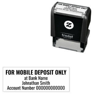 Alleen voor mobiele stortingen (vet) Banknaam reke Zelfinktende Stempel