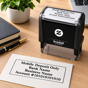 Alleen voor mobiele stortingen Zakelijke bankapp Z Zelfinktende Stempel