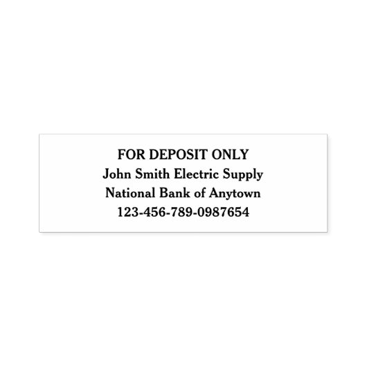 Alleen voor storting Aangepast Zelfinktende Stempel (Design)