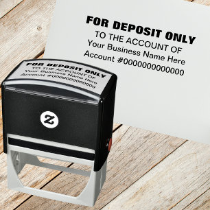 Alleen voor storting Basis kantoor bank aangepast Zelfinktende Stempel