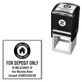 Alleen voor storting Bedrijfslogo Bankrekeningnumm Zelfinktende Stempel (In situ)