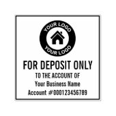 Alleen voor storting Bedrijfslogo Bankrekeningnumm Zelfinktende Stempel (Design)