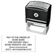 Alleen voor storting Cheque Zelfinktende Stempel (In situ)