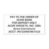 Alleen voor storting Cheque Zelfinktende Stempel (Design)