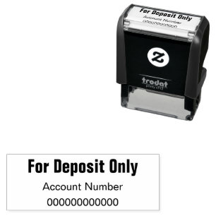 Alleen voor storting en bankrekeningnummer sjabloo zelfinktende stempel