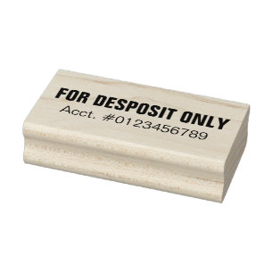 Alleen voor storting 	rubberstempel