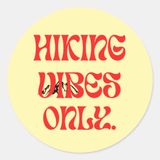 Alleen wandelvibes ronde sticker