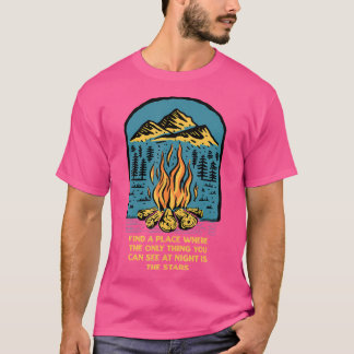 Alleen wat je ziet bij de nachtelijke kampeerstral t-shirt