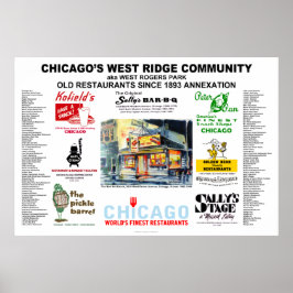 alleen West Ridge Chicago Restaurants 40x27 Poster