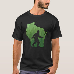 alleen Wisconsin Bigfoot Hunter Gift Sasquatch Hun T-shirt