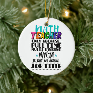 Alleen wiskunde leraar omdat fulltime multitasking keramisch ornament