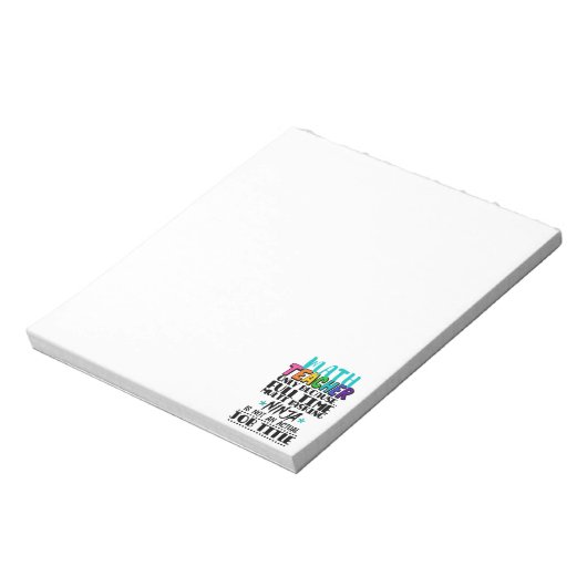 Alleen wiskunde leraar omdat fulltime multitasking notitieblok (Gedraaid)