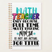 Alleen wiskunde leraar omdat fulltime multitasking planner (Voorkant)