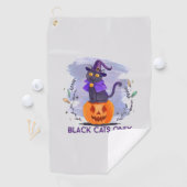 Alleen zwarte kat golfhanddoek (Insitu)