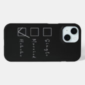 Alleenstaand, getrouwd, Hehehe Grappig Relatie Case-Mate iPhone Case (Achterkant (horizontaal))