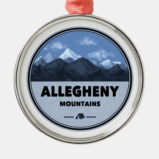 Allegheny Mountains Camping Metalen Ornament (Voorkant)