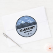 Allegheny Mountains Camping Ronde Sticker (Envelop)