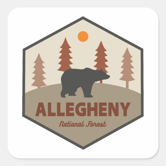 Allegheny National Forest Beer Vierkante Sticker (Voorkant)
