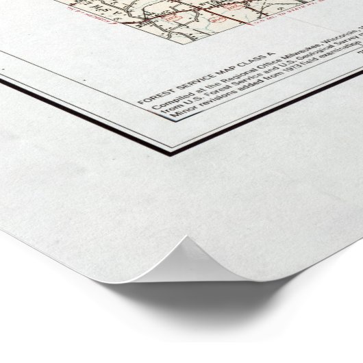 Allegheny National Forest Map (1974) Pennsylvania Poster (Hoek)