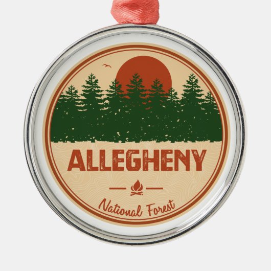 Allegheny National Forest Metalen Ornament (Voorkant)