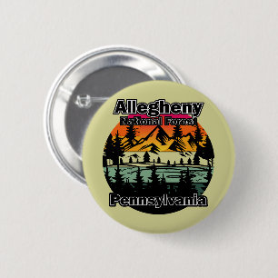  Allegheny National Forest Pennsylvania Ronde Button 5,7 Cm