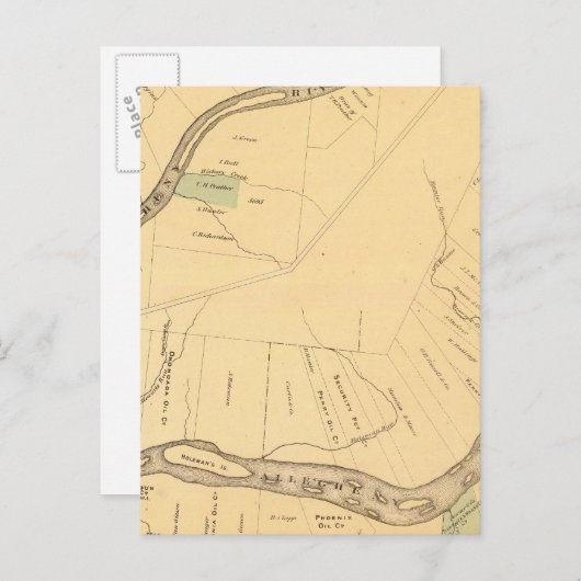 Allegheny River Pa, carte (Devant / Derrière)