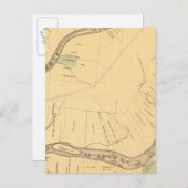 Allegheny River Pa, Map Briefkaart (Voorkant / Achterkant)