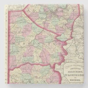Allegheny, Washington, graafschappen Greene Stenen Onderzetter