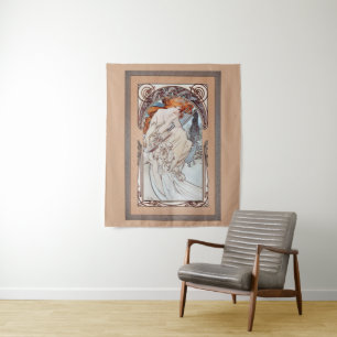 Allegorie de la Musique door Alphonse Mucha Wandkleed