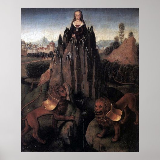Allegorie met een Maagd - Hans Memling - c1480 Poster (Voorkant)