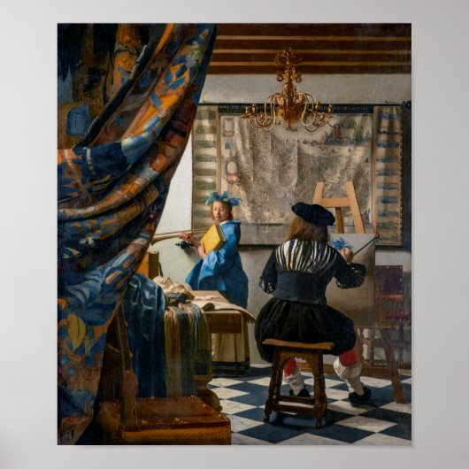 Allegorie van het Schilderen | Johannes Vermeer | Poster (Voorkant)