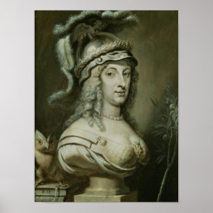 Allegorisch portret van koningin Christina van Poster