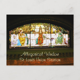 Allegorisch Venster - de Post van de Unie van Briefkaart