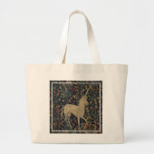Allegorische "Millefleurs" Bosbouw met dieren Grote Tote Bag (Voorkant)