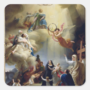 Allegory in Honor of the Birth of Henri de Vierkante Sticker
