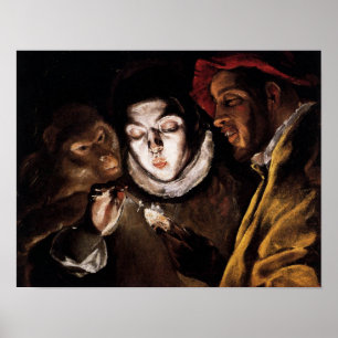 Allegory met Boy Lighting Candle van El Greco Poster