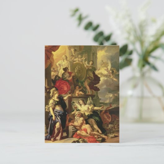 Allegory of a Reign, 1690 Briefkaart (Staand voorkant)