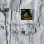 Allegory of Abundance Vierkante Button 5,1 Cm (In situ)