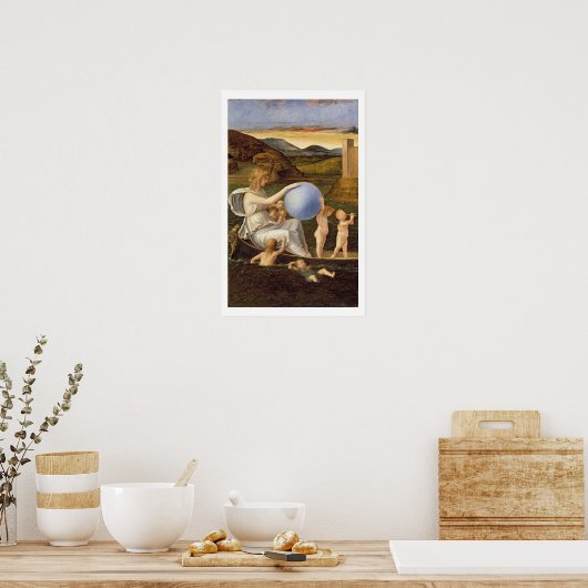 Allegory of Changing Fortune, of Melancholy (olie Poster (Keuken)