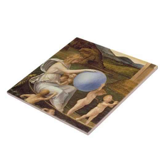 Allegory of Changing Fortune, of Melancholy (olie Tegeltje (Zijkant)