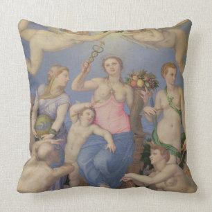 Allegory of Happiness, c.1567 (olie op koper) Kussen