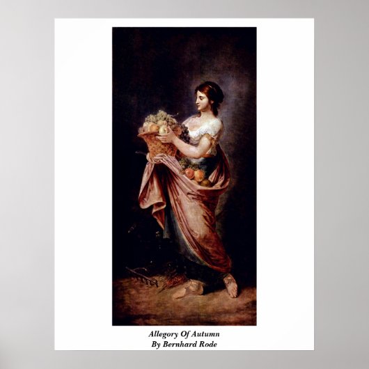 Allegory of herfst door Bernhard Rode Poster (Voorkant)