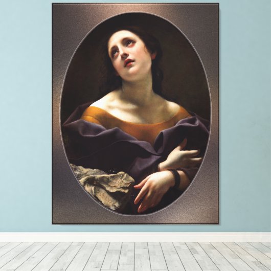 Allegory of Patience van Carlo Dolci Canvas Afdruk (Insitu (Houten vloer))