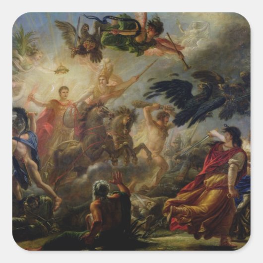 Allegory of the Battle of Austerlitz Vierkante Sticker (Voorkant)